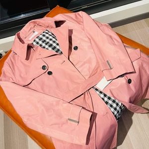 CALVIN KLEIN- Mauve Rain Coat w/ Removable Hood